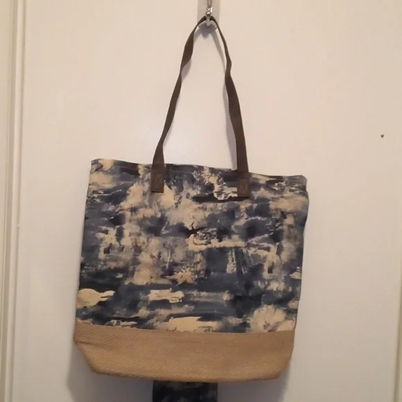 Hobo Multi Color Splatter Blue & White Paint Design Bag & Wallet - Picture 7 of 13